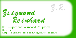 zsigmond reinhard business card